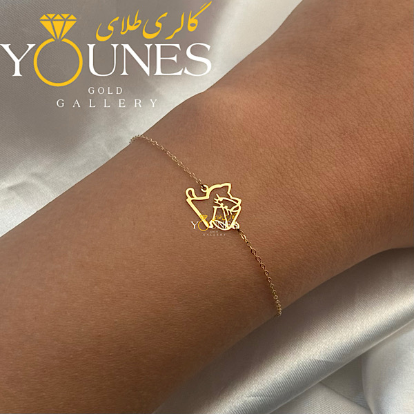 دستبند تمام طلا گربه لیوانی